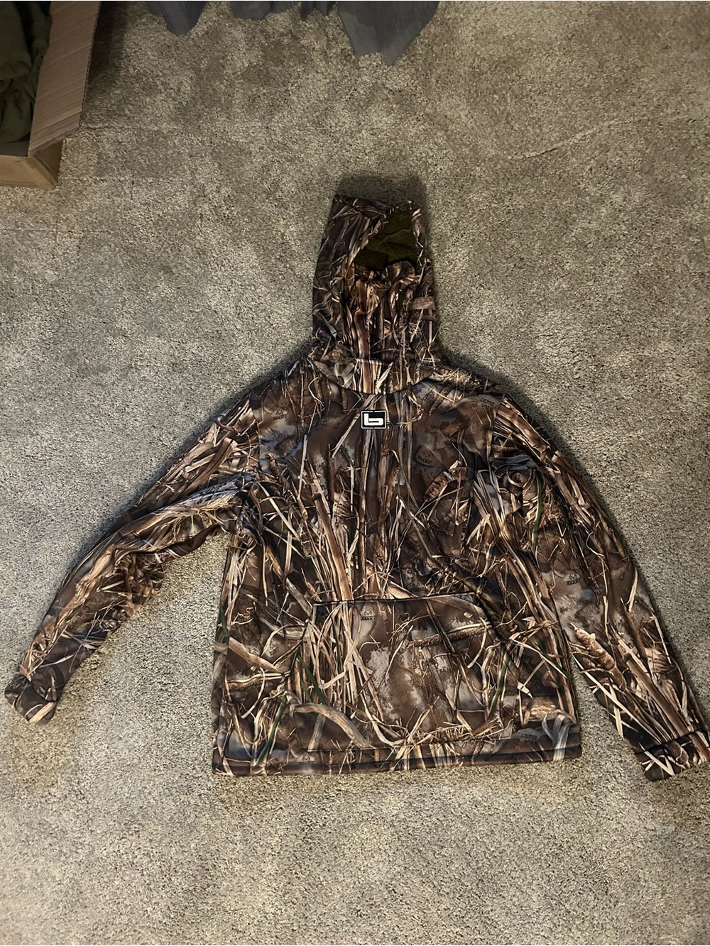 Banded Hooded Puffer Jacket - Brown Camo